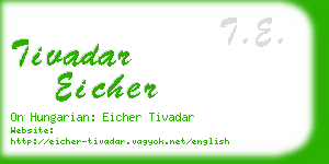 tivadar eicher business card